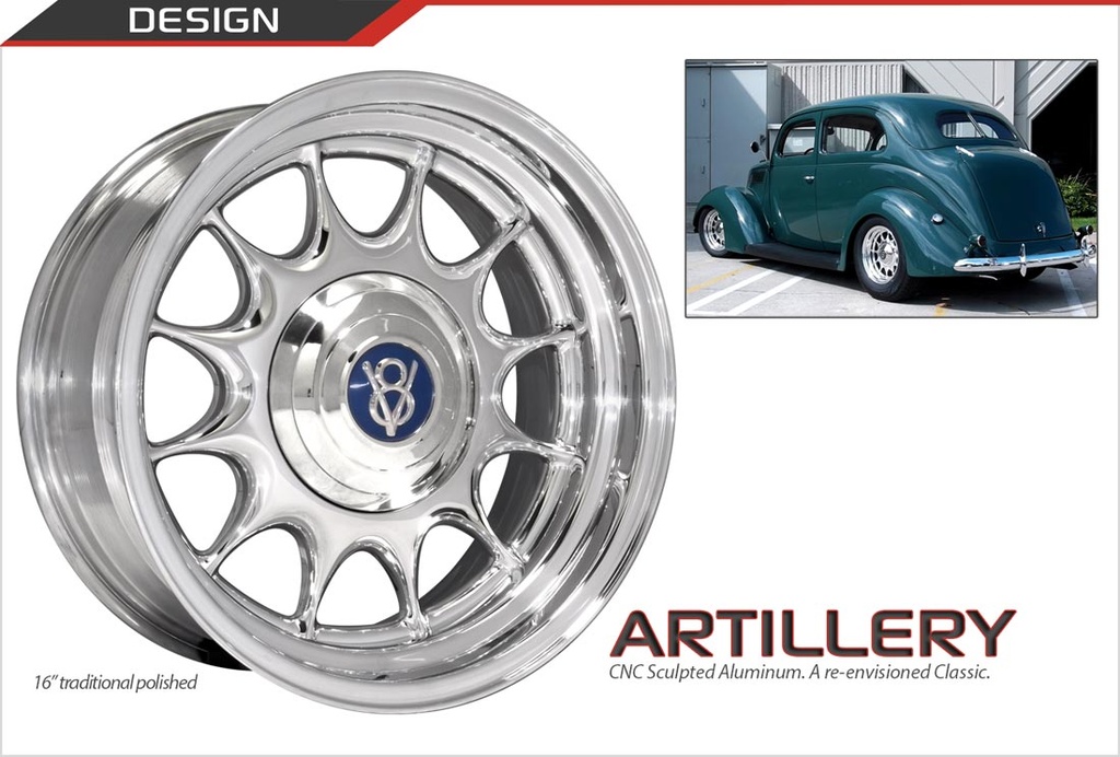 Surfaced - Series Wheel (Artillery, 17x7 Fat Lip, Smooth Cap (Standard))