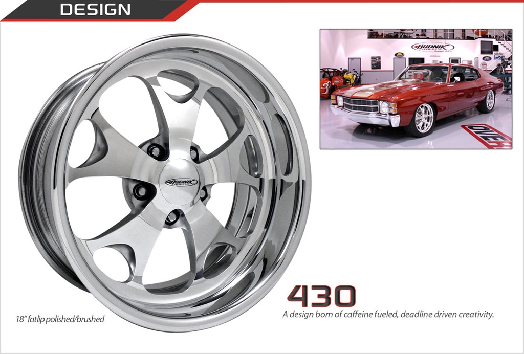 X - Series Wheel (430, 17x7 Fat Lip, Smooth Cap (Standard))